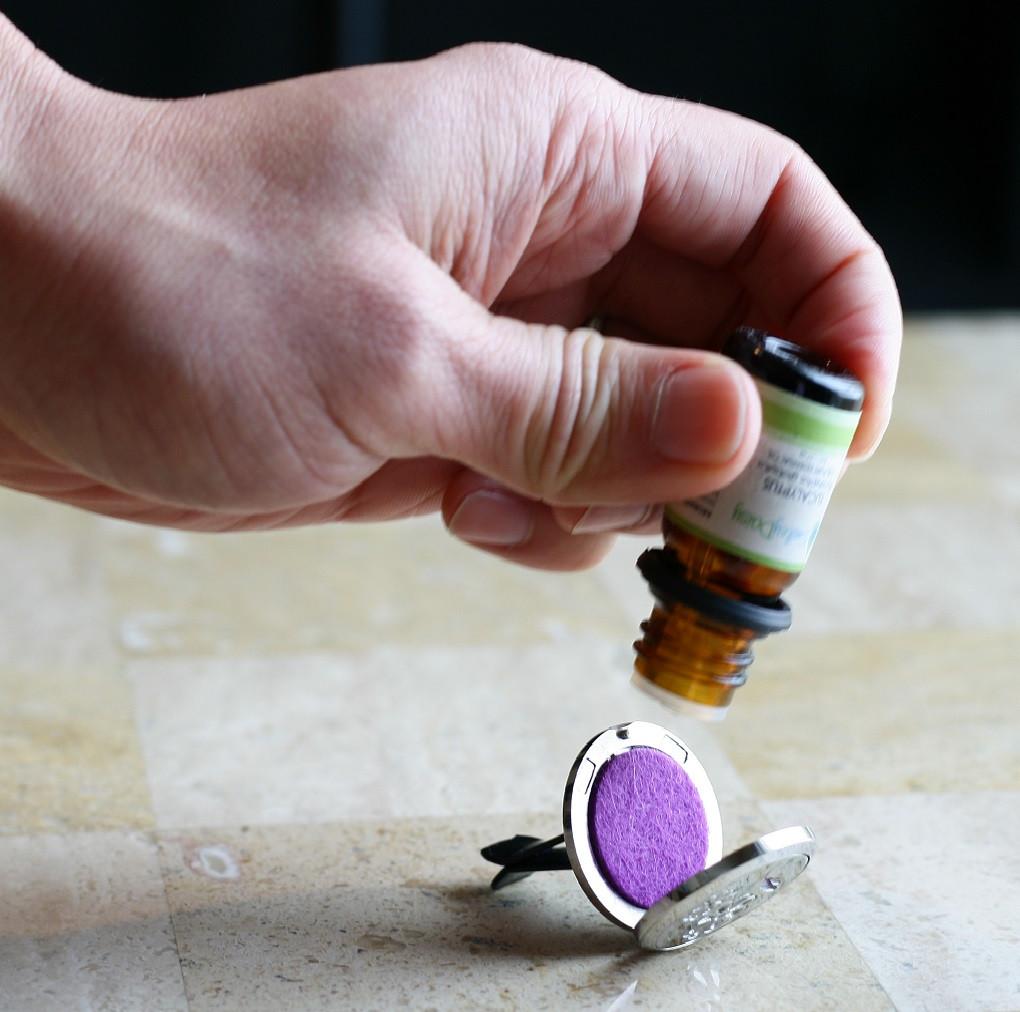 Essential Oil Car Air Freshener Diffuser - Butterfly model with 5ml Eucalyptus Oil