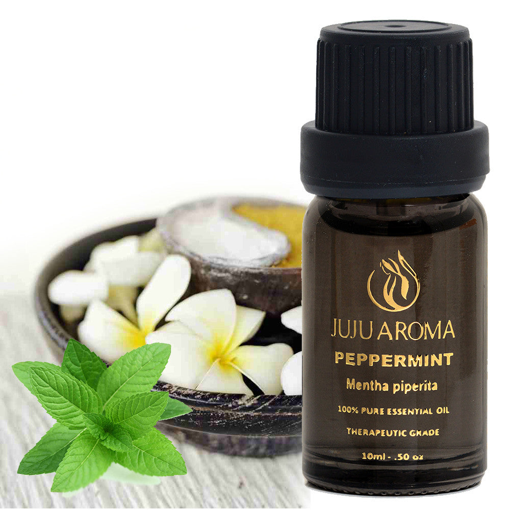 Peppermint Essential Oil - 100% Pure, Natural and Therapeutic Grade - 10ml - By JuJu Aroma