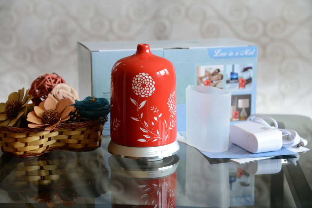 Aromatherapy Essential Oil Diffuser - Love in a Mist (Red)