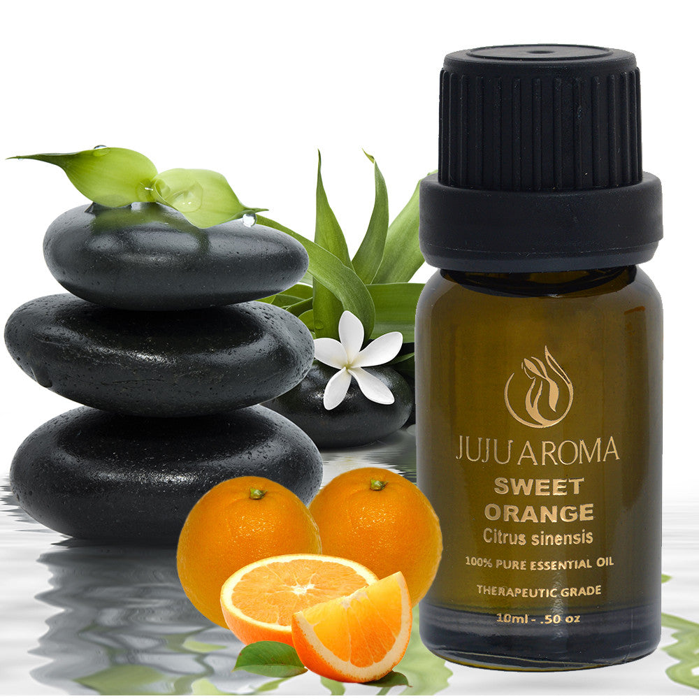 Sweet Orange Essential Oil - 100% Pure, Natural and Therapeutic Grade - 10ml - By JuJu Aroma